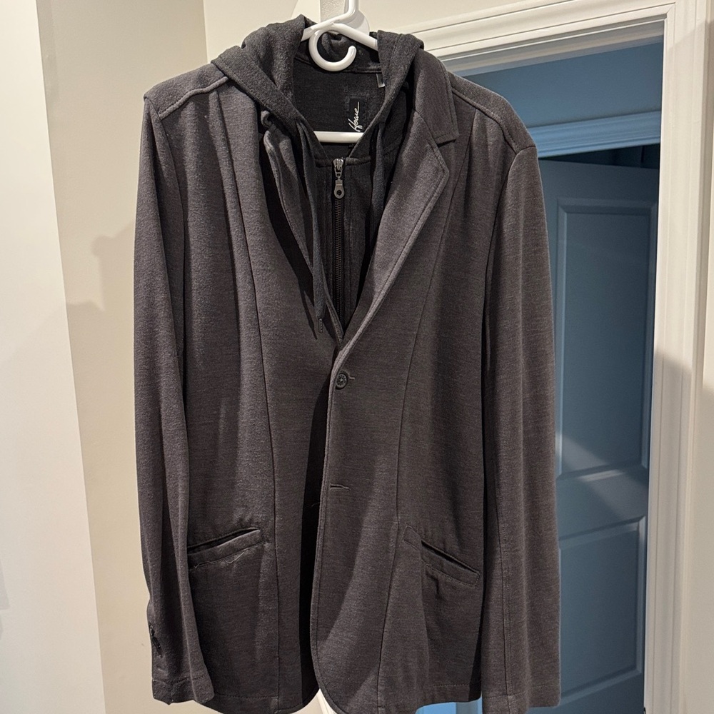 Howe Gray Men's Jacket with Hoodie